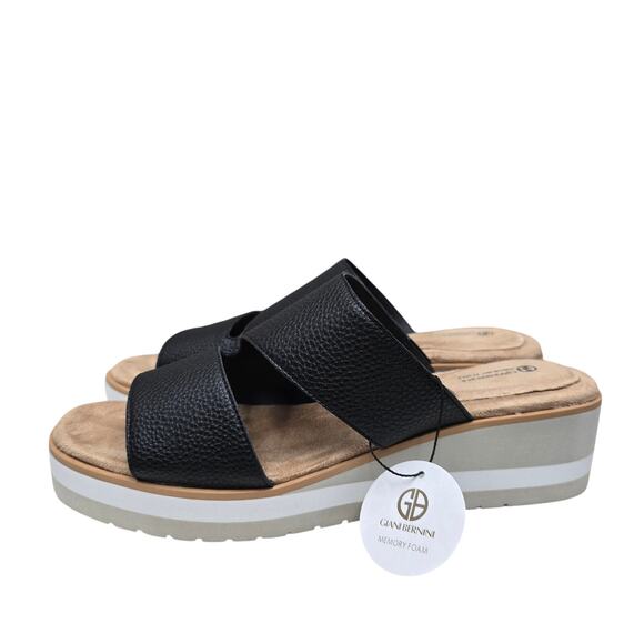 Giani Bernini Platform Sandals Slides Womens 9 Comfort Quiet Luxury Coastal NEW - Picture 2 of 12